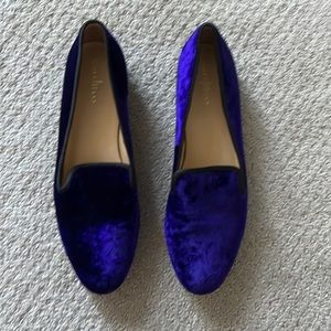 Cole haan purple velour smoking slippers size 8.5